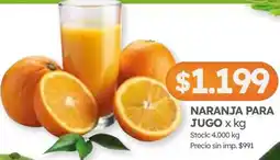 Cordiez Naranja para jugo x kg oferta