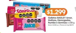 Cordiez Bagley galletas amor, mellizas, merengadas, rumba o sonrisas oferta