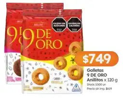 Cordiez 9 de oro galletas anillitos oferta
