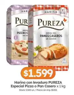 Cordiez Pureza harina con levadura especial pizza o pan casero oferta