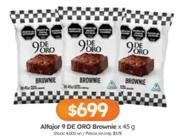 Cordiez Alfajor 9 de oro brownie oferta