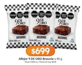 Alfajor 9 de oro brownie