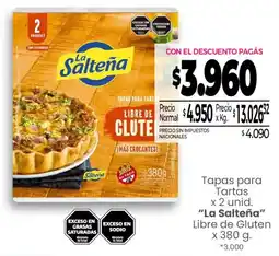 La Anonima La saltena tapas para tartas libre de gluten oferta