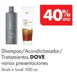 Disco Dove shampoo/acondicionador/tratamientos oferta