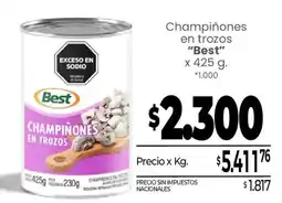 La Anonima Best champiñones en trozos oferta