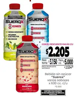La Anonima Suerox bebida con electrolitos oferta