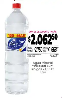 La Anonima Villa del Sur agua mineral sin gas oferta