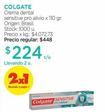 Farmacity Colgate crema dental sensitive pro alivio x 110 gr. oferta