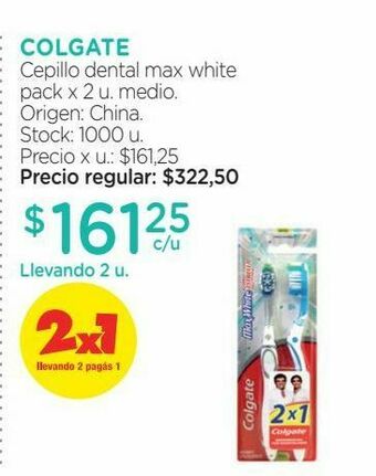 Farmacity Colgate cepillo dental max white pack x 2 u. medio. oferta
