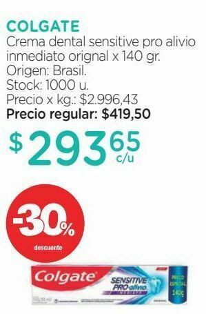 Farmacity Colgate crema dental sensitive pro alivio inmediato orignal x 140 gr oferta