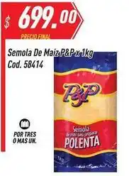 Supermercados Comodin S&p - semola de maiz p&p x 1kg cod. 58414 oferta