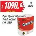 Supermercados Comodin Campanita - papel higienico soft bc 4x30mt cod. 40547 oferta