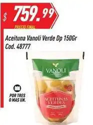 Supermercados Comodin Vanoli - aceituna verde dp 150gr cod. 48777 oferta
