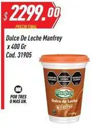 Manfrey - dulce de leche x 400 gr cod. 31905