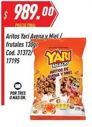 Supermercados Comodin Mas - aritos yari avena y miel / frutales 130gr cod. 31372/ 17195 oferta