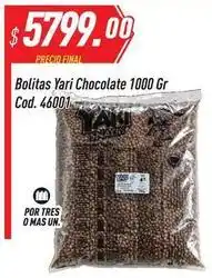 Supermercados Comodin Mas - bolitas yari chocolate 1000 gr cod. 46001 oferta