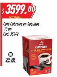 Supermercados Comodin Cabrales - café en saquitos cod. 35042 oferta