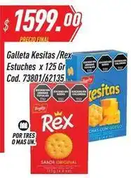 Supermercados Comodin Rex - galleta kesitas / estuches x 125 gr cod. 73801/62135 oferta