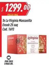 Supermercados Comodin La virginia - te manzanilla ensob 25 saq cod. 1693 oferta