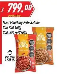 Supermercados Comodin King - mani maniking frito salado con piel 100g cod. 29596/29600 oferta