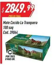 Supermercados Comodin La tranquera - mate cocido 100 saq cod. 39064 oferta