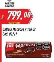 Supermercados Comodin Lia - galleta macucas x 110 gr cod. 82711 oferta