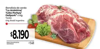 La anónima - bondiola de cerdo