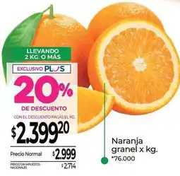 La Anonima Naranja granel oferta