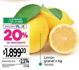 La Anonima Limón granel x kg oferta