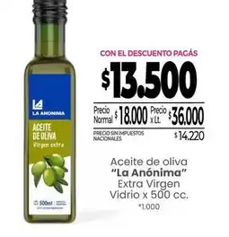 La Anonima La anónima - aceite de oliva virgen extra oferta