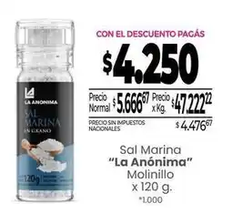 La Anonima La anónima - sal marina molinillo oferta