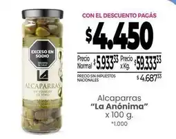La Anonima La anónima - alcaparras oferta