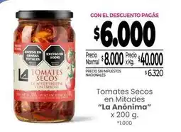 La Anonima La anónima - tomates secos en mitades oferta