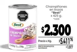 La Anonima Best - champiñones en trozos oferta