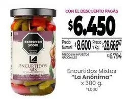 La Anonima La anónima - encurtidos mixtos oferta