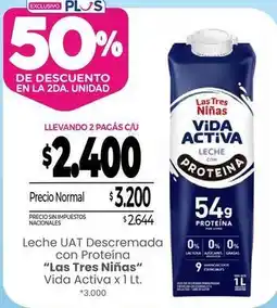 La Anonima Las tres niñas - leche uat descremada con proteína vida activa oferta