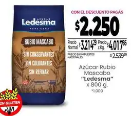 La Anonima Ledesma - azúcar rubia mascabo oferta