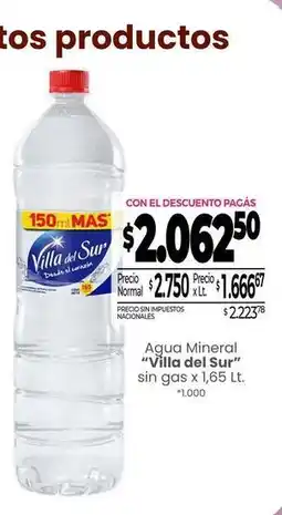 La Anonima Villa del sur - agua mineral sin gas oferta