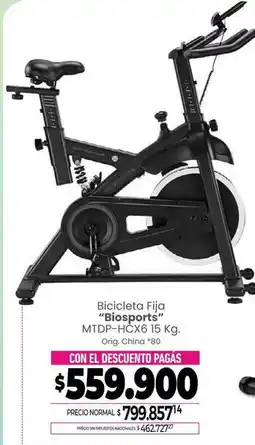 La Anonima Bicicleta fija mtdp-hcx6 15 kg oferta