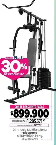 La Anonima Gimnasio multifuncional mtdp-5001-44 kg oferta