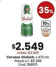 Coto Grolsch - cerveza pilsner oferta
