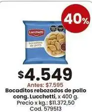 Coto Lucchetti - bocaditos rebozados de pollo cong oferta