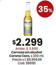 Coto Corona - cerveza sin alcohol, x 330 ml. cod. 586181 oferta