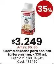 Coto La serenísima - crema de leche para cocinar oferta