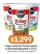 Cordiez Ilolay - yogur firme entero o descremado pote oferta