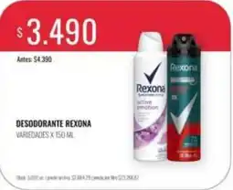 Supermercados Tadicor Rexona - desodorante oferta