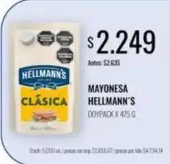 Supermercados Tadicor Hellmann's - mayonesa clasica oferta