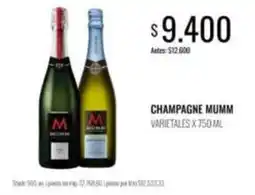 Supermercados Tadicor Mumm - varietales oferta