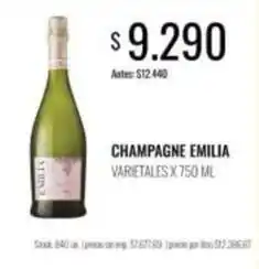 Supermercados Tadicor Emilia - champagne varietales oferta