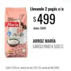 Supermercados Tadicor María - arroz largo fino oferta